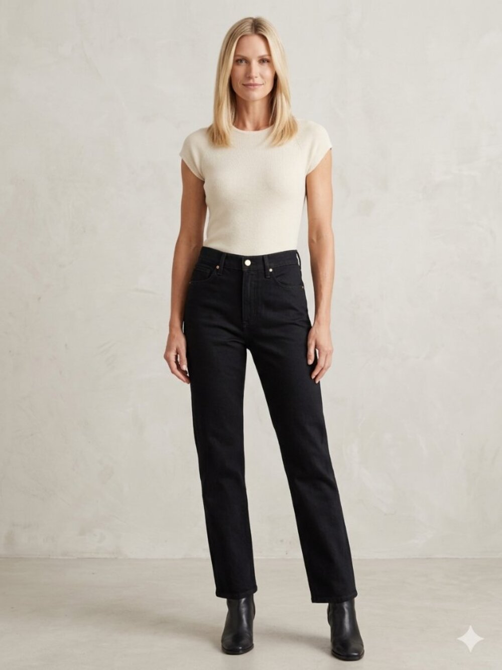 NWT FRAME LPR385 Blackletter Black Jeans - Size 28 - 100% Cotton